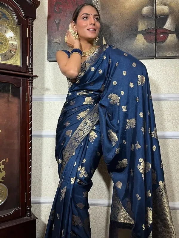 Blue_Cotton_Silk_Woven_Banarasi_Embroidered_Saree_For_Women