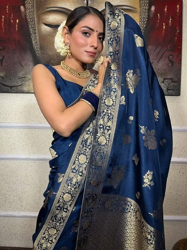 Blue_Cotton_Silk_Woven_Banarasi_Embroidered_Saree_For_Women