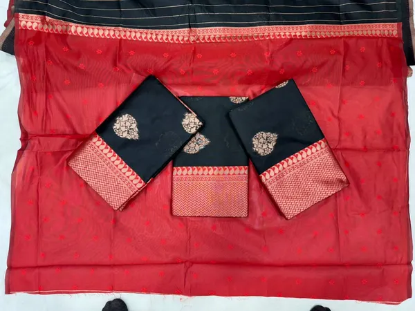 Black_Cotton_Silk_Temple_Border_Woven_Saree_For_Women