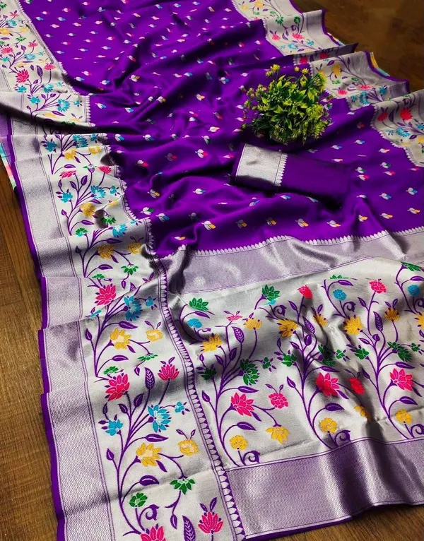 Purple_Cotton_Silk_Jacquard_Woven_Banarasi_Saree_For_Women