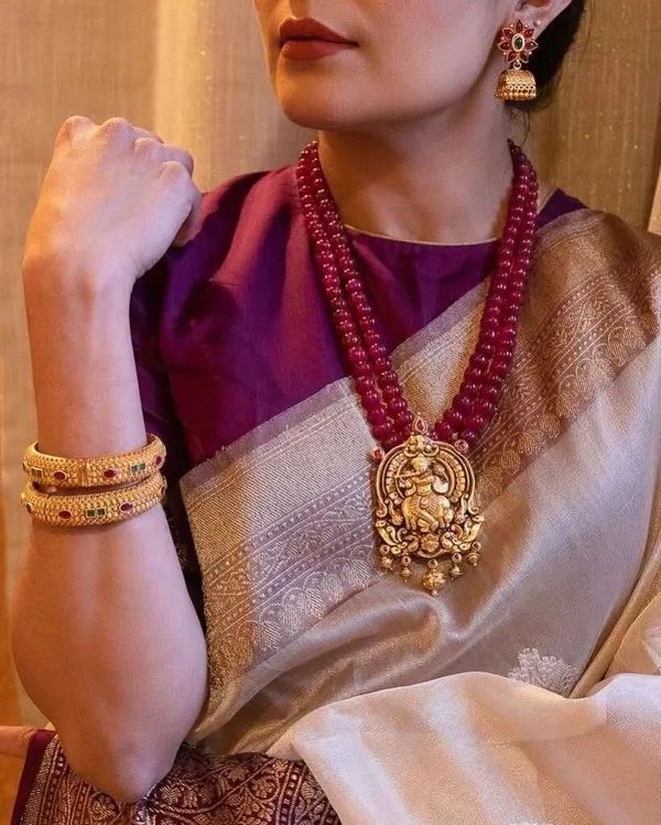 Cream_Cotton_Silk_Jacquard_Banarasi_Saree_For_Women