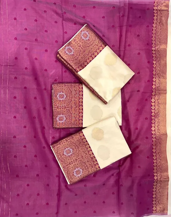 Cream_Cotton_Silk_Jacquard_Banarasi_Saree_For_Women