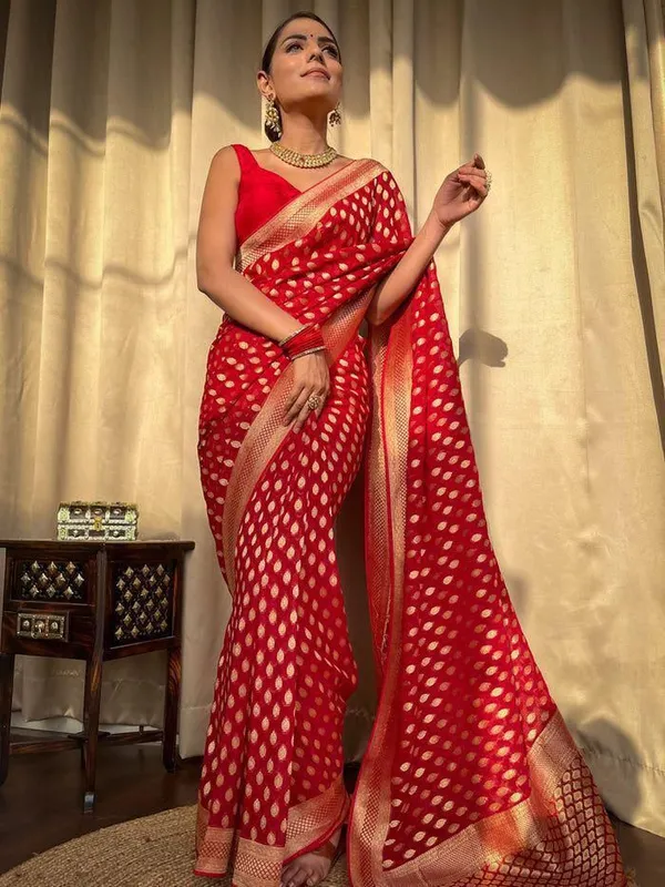 Red_Cotton_Silk_Woven_Bollywood_Saree_For_Women