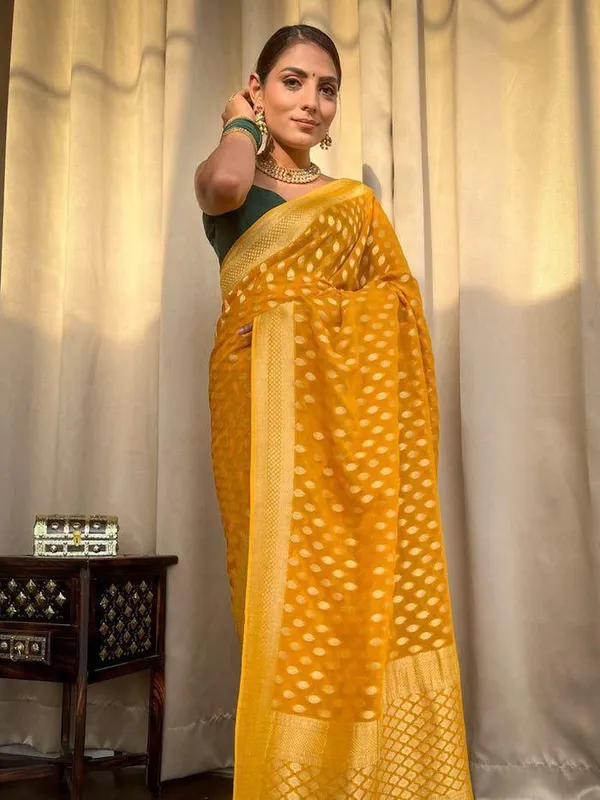 Yellow_Cotton_Silk_Woven_Regular_Saree_For_Women