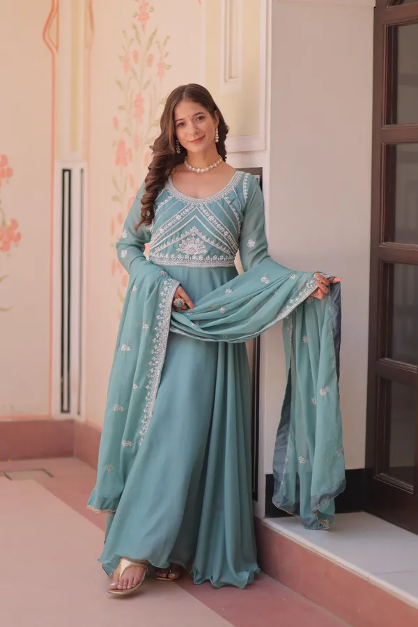 Sky_Blue_Color_Beautiful_Gown_in_Georgette_FAbric