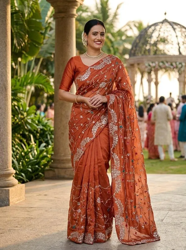 Orange_Rangoli_Silk_Embroidery_C-Pallu_Saree_For_Women