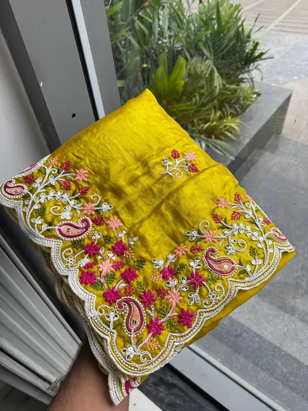 Yellow_Space_Silk_C-Pallu_Embroidery_Cutwork_Border_Saree_For_Women