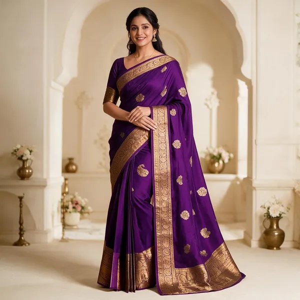 Purple_Cotton_Silk_Paisley_Woven_Banarasi_Saree_For_Women