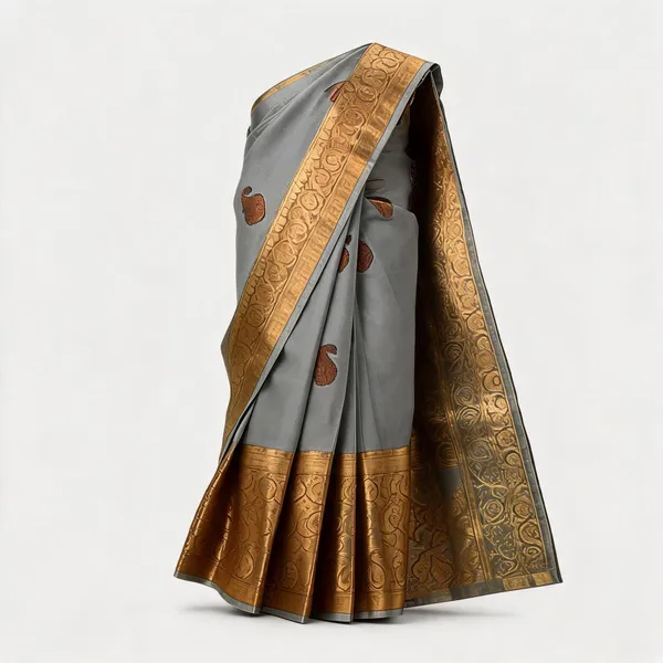 Grey_Cotton_Silk_Paisley_Woven_Banarasi_Saree_For_Women
