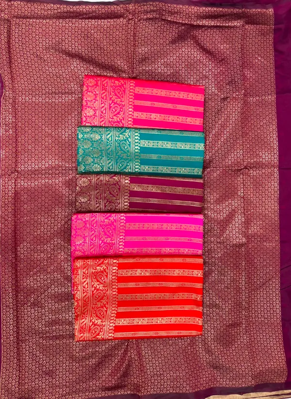 Magenta_Cotton_Silk_Striped_Woven_Banarasi_Saree_For_Women