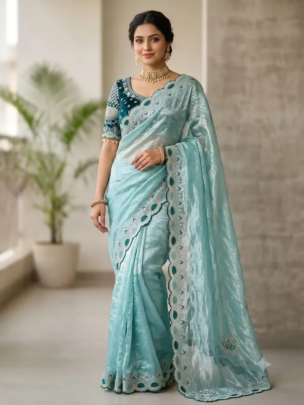 Sky_Blue_Satin_Silk_C-Pallu_Embroidery_Mirror_Work_Saree_For_Women