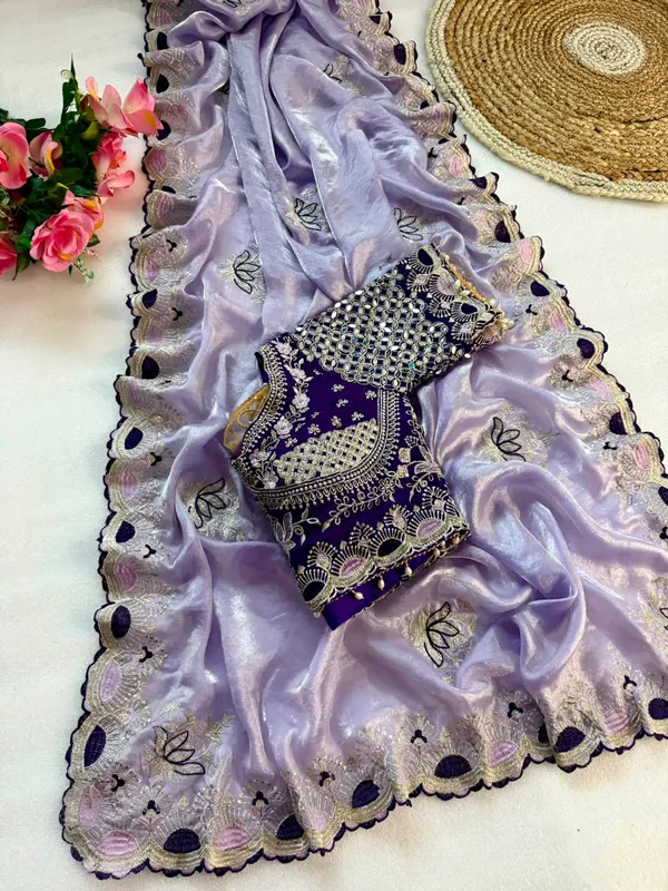 Violet_Satin_Silk_C-Pallu_Embroidery_Mirror_Work_Saree_For_Women