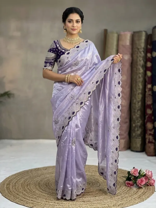 Violet_Satin_Silk_C-Pallu_Embroidery_Mirror_Work_Saree_For_Women