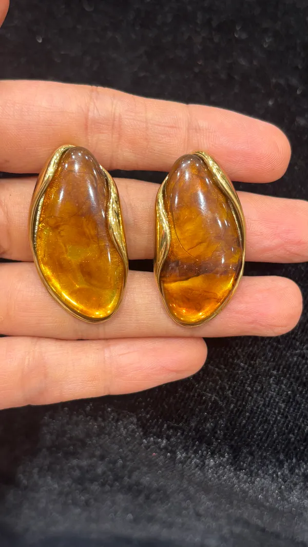 Molten_Amber_Ovaline_Wave_Studs