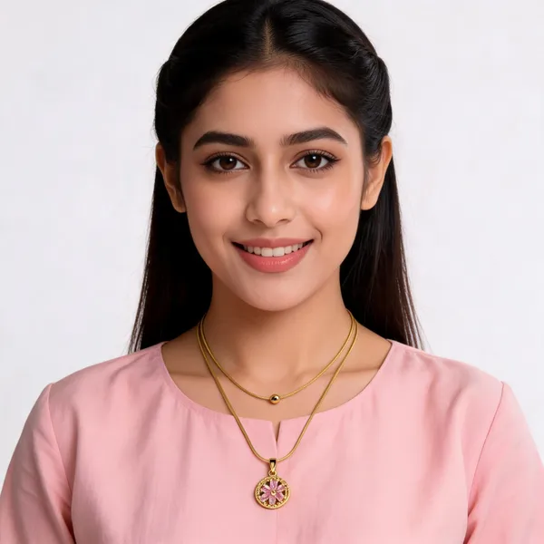 The_Solis_Pink_Flower_Medallion_Necklace