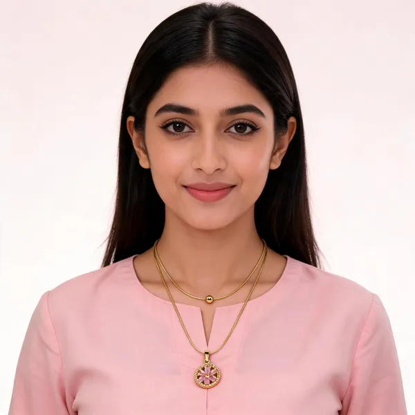 The_Solis_Pink_Flower_Medallion_Necklace