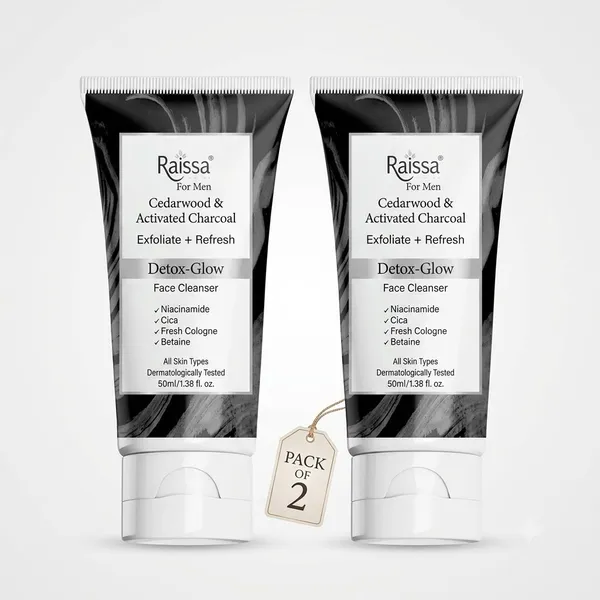 Raissa_Men’s_Soap_Free_Face_Wash_with_Activated_Charcoal,_Cedarwood_&_Niacinamide_|Glow,_Detox,_Brightening,_Anti_pollution,_Deep_Cleansing,_Oil_Control_&_Pore_Care_|_50ml_-_Pack_of_2