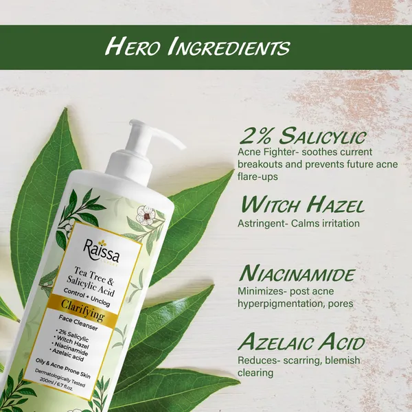Raissa_Clarifying_Face_Wash_for_oily_Acne_prone_skin_–_2%_Salicylic_Acid,_Azelaic_Acid,_Tea_Tree_Oil,_Niacinamide|_reduces_Acne_&_post_acne_marks,_Oil_Control,_Pore_Minimizing_|_For_Men_&_Women_|200_ml