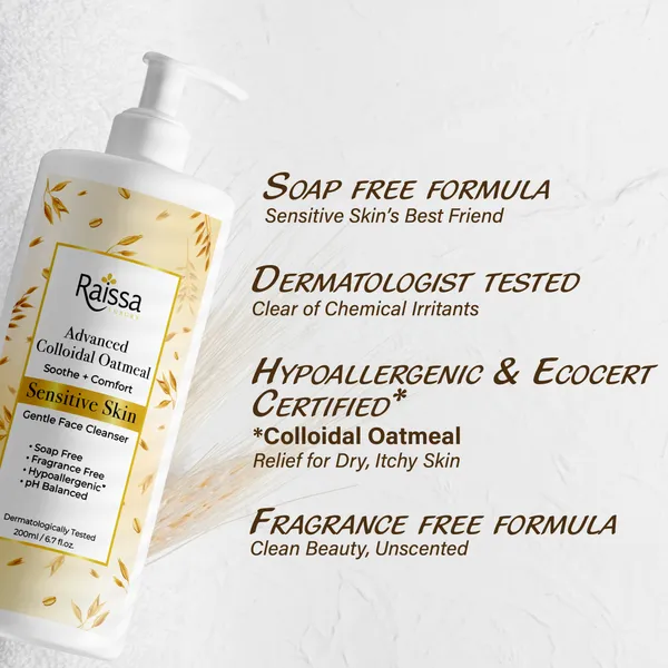 Raissa_Colloidal_Oatmeal_Face_Wash_Cleanser_for_Sensitive_Skin_|_Hypoallergenic,_Fragrance_Free,_pH_Balanced_Silicone_Free_|_For_Men_&_Women_|200ml