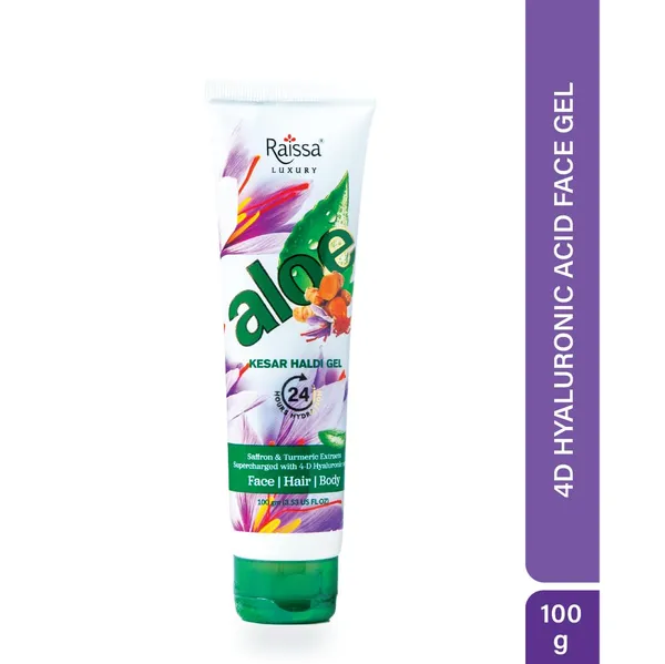 Raissa_4D_Hyaluronic_Acid_Face_Gel_|_Pure_Aloe_Vera_with_Saffron,_Turmeric,_Niacinamide_&_D-Panthenol_|_Skin_Plumping_&_Deep_Hydration_|_Multi-Use_Gel_Moisturizer_|_For_Face_&_Body_|_100g_|_Unisex