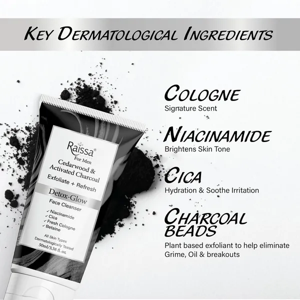 Raissa_Men’s_Soap_Free_Face_Wash_with_Activated_Charcoal,_Cedarwood_&_Niacinamide_|Glow,_Detox,_Brightening,_Anti_pollution,_Deep_Cleansing,_Oil_Control_&_Pore_Care_|_50ml_-_Pack_of_2