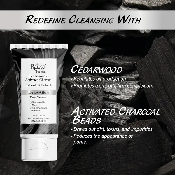 Raissa_Men’s_Soap_Free_Face_Wash_with_Activated_Charcoal,_Cedarwood_&_Niacinamide_|Glow,_Detox,_Brightening,_Anti_pollution,_Deep_Cleansing,_Oil_Control_&_Pore_Care_|_50ml_-_Pack_of_2