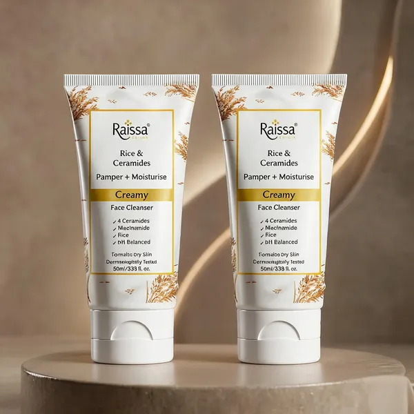 Raissa_Rice_&_Ceramides_Face_Wash_for_Normal_to_Dry_Skin,_50ml_|_Brightening_Cleanser_with_4_Ceramides,_Niacinamide_&_Rice_Extract_-_Pack_of_2