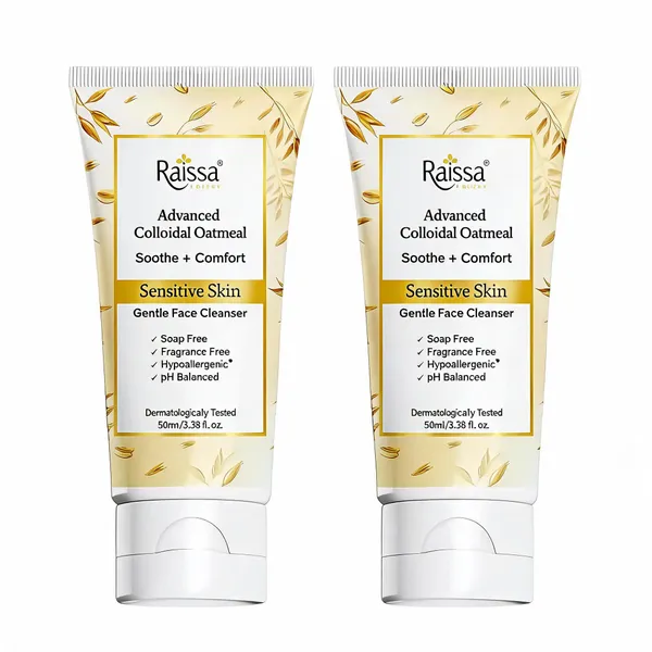Raissa_Colloidal_Oatmeal_Face_Wash_Cleanser_for_Sensitive_Skin,_50ml_|_Hypoallergenic,_Fragrance_Free,_pH_Balanced_Silicone_Free_|_For_Men_&_Women_-_Pack_of_2
