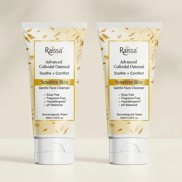 Raissa_Colloidal_Oatmeal_Face_Wash_Cleanser_for_Sensitive_Skin,_50ml_|_Hypoallergenic,_Fragrance_Free,_pH_Balanced_Silicone_Free_|_For_Men_&_Women_-_Pack_of_2