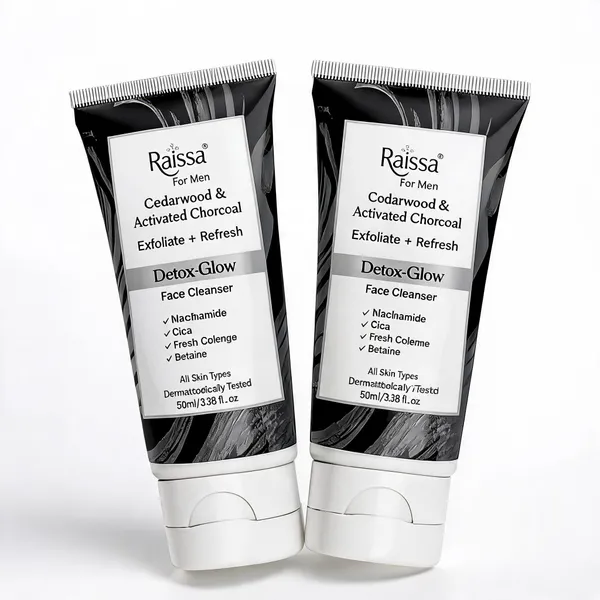Raissa_Men’s_Soap_Free_Face_Wash_with_Activated_Charcoal,_Cedarwood_&_Niacinamide_|Glow,_Detox,_Brightening,_Anti_pollution,_Deep_Cleansing,_Oil_Control_&_Pore_Care_|_50ml_-_Pack_of_2