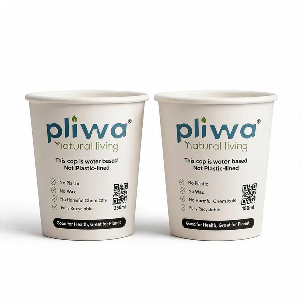 Pliwa_|_Paper_Cup_|_Plastic_Free_|_Water_Based_Coat_(Aqueous)_|_150_Ml_|_For_Hot_&_Cold_|_Eco-Friendly_-_Pack_Of_2