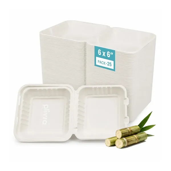Pliwa_Disposable_Clamshell_Burger_Box_|_Square_6x6_(White)_-_Pack_of_25
