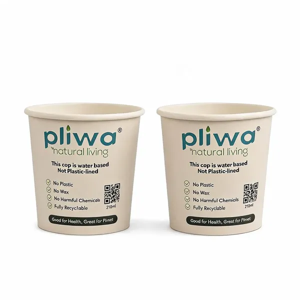 Pliwa_|_Paper_Cup_|_Plastic_Free_|_Water_Based_Coat_(Aqueous)_|_110_ml_-_Pack_of_100_|_for_Hot_&_Cold_|_Eco-Friendly