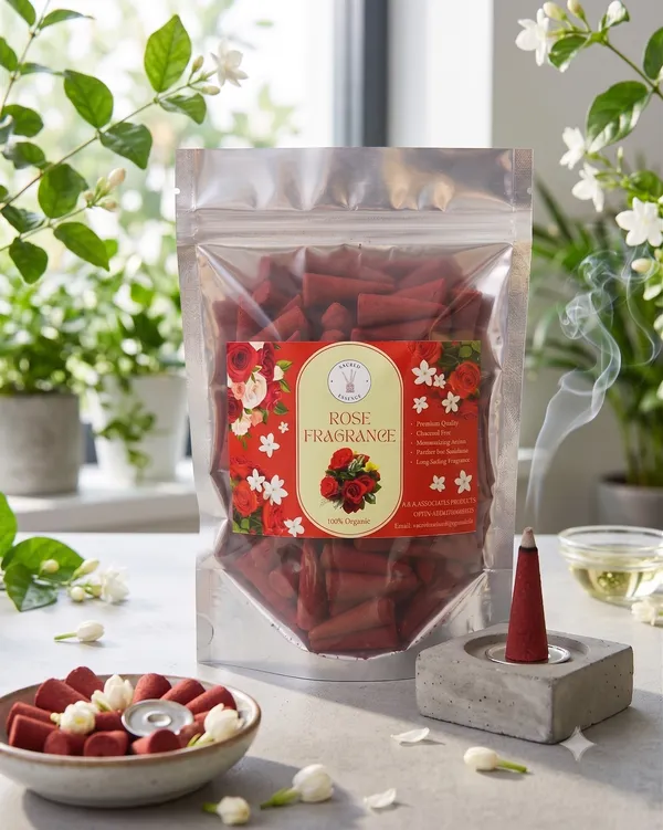 Rose_Fragrance_Organic_Incense_Cones
