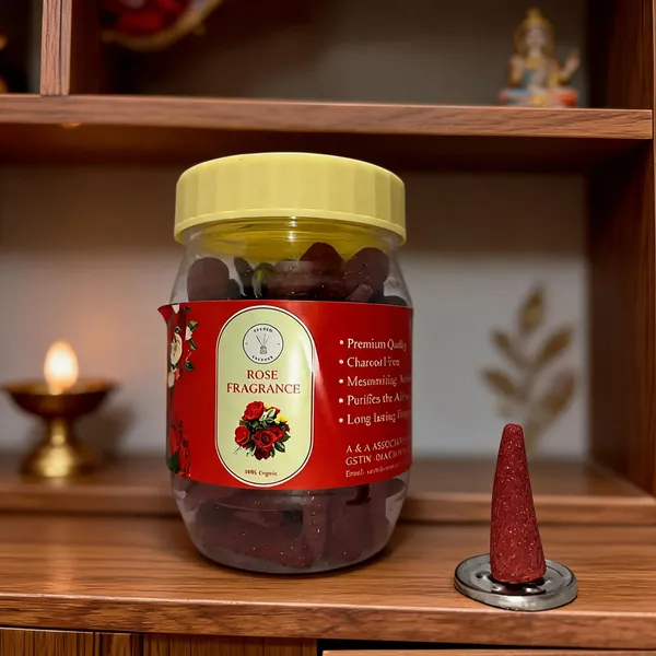 Rose_Fragrance_Charcoal-Free_Dhoop_Cones_50_Peice