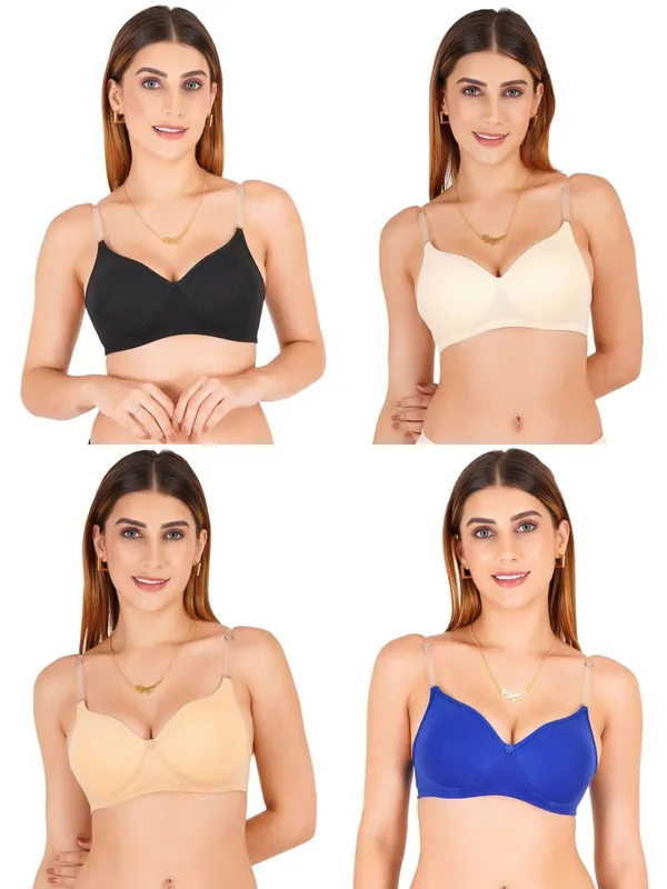Multicolour_Cotton_Padded_Everyday_Bra_For_Women_Pack_Of_4