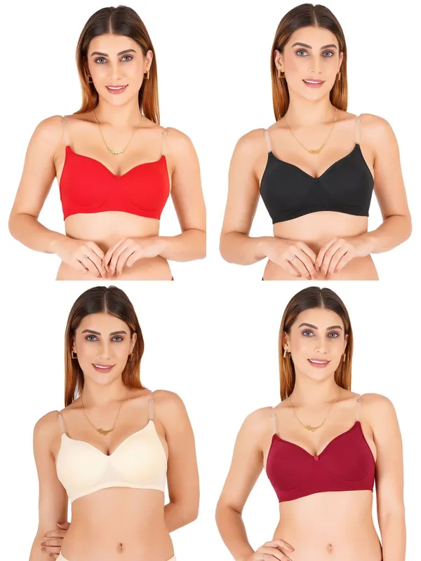 Multicolour_Cotton_Padded_Everyday_Bra_For_Women_Pack_Of_4