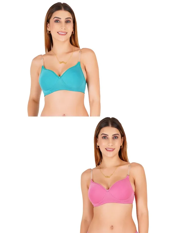 Turquoise_And_Pink_Cotton_Padded_Non-Wired_Everyday_Bra_For_Women_Pack_Of_2