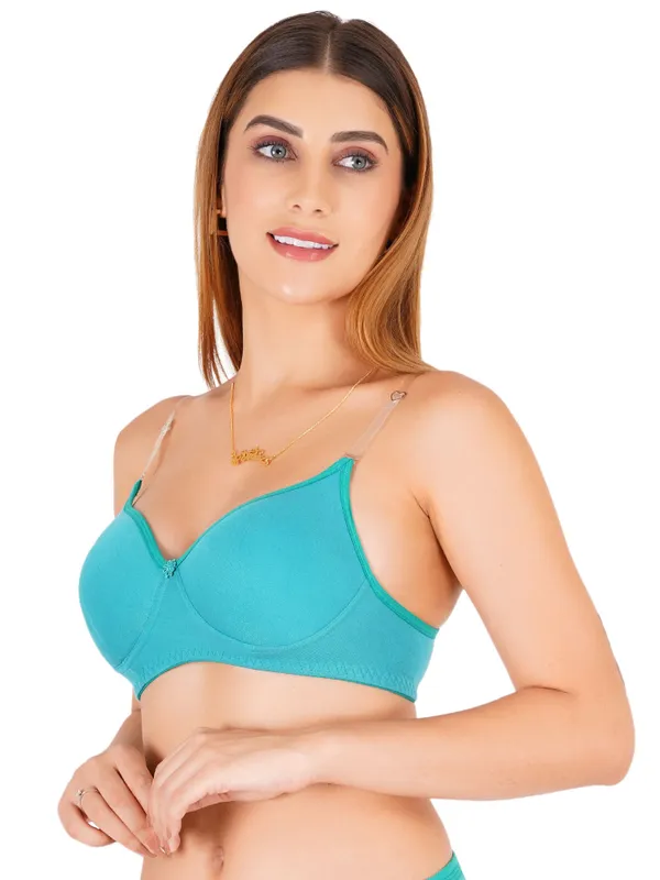 Turquoise_Cotton_Padded_Slim_Strap_Everyday_Bra_For_Women_Pack_Of_2