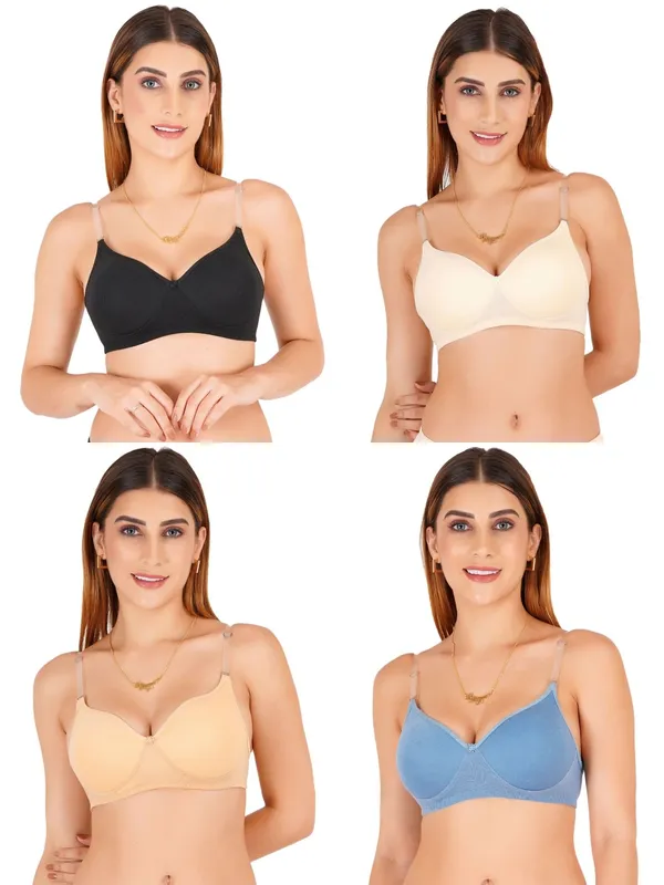 Multicolor_Cotton_Padded_Transparent_Strap_Bra_For_Women_Pack_Of_4