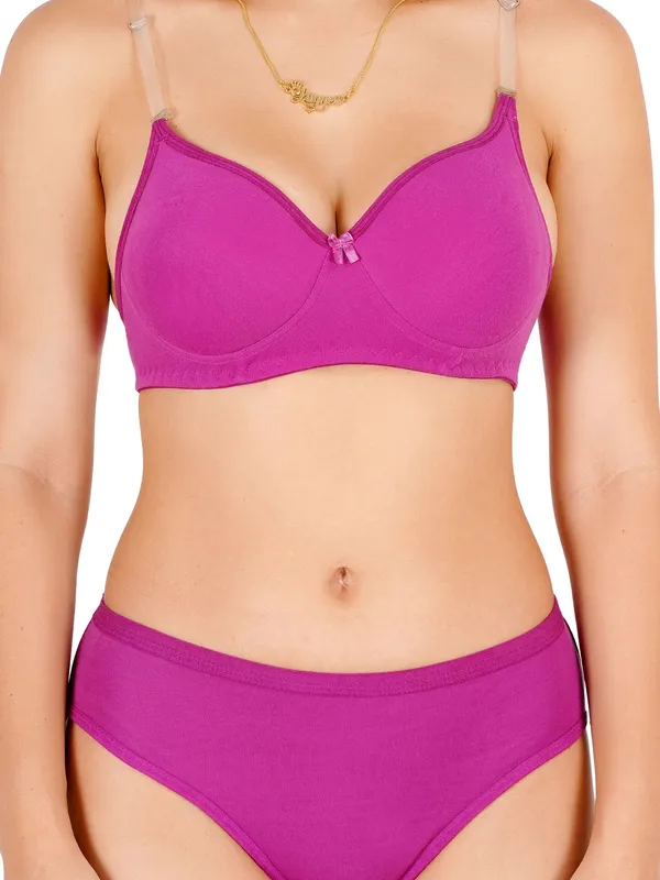 Magenta_Cotton_Padded_Everyday_Bra_For_Women