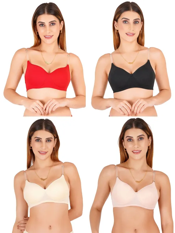 Multicolour_Cotton_Padded_Everyday_Bra_For_Women_Pack_Of_4