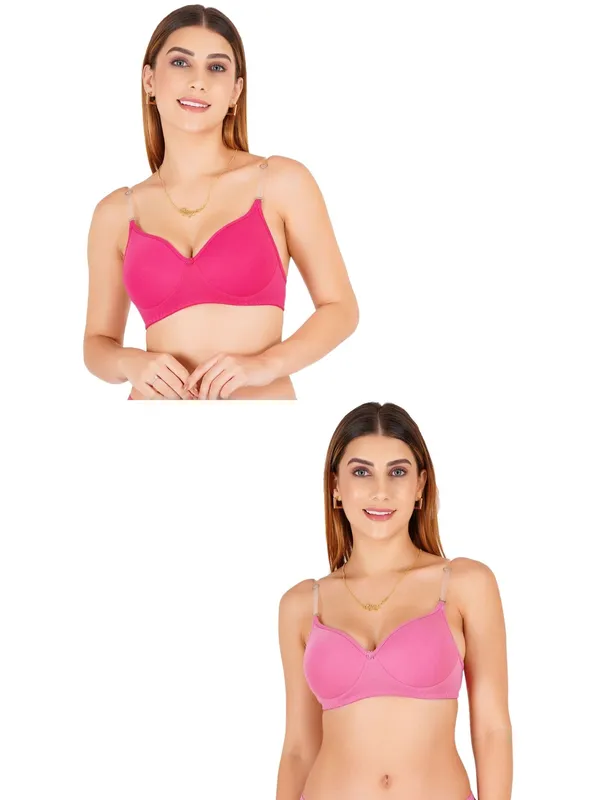 Pink_Cotton_Padded_Bow_Detail_Everyday_Bra_For_Women_Pack_Of_2