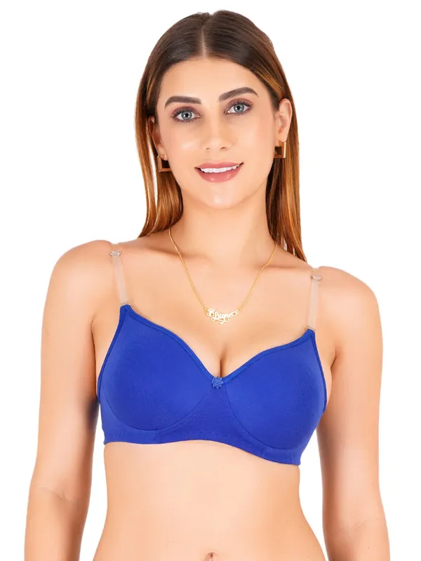 Blue_Cotton_Padded_Everyday_Bra_For_Women