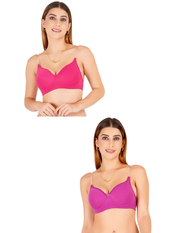 Pink_Cotton_Padded_Full_Coverage_Sweetheart_Bra_For_Women_Pack_Of_2