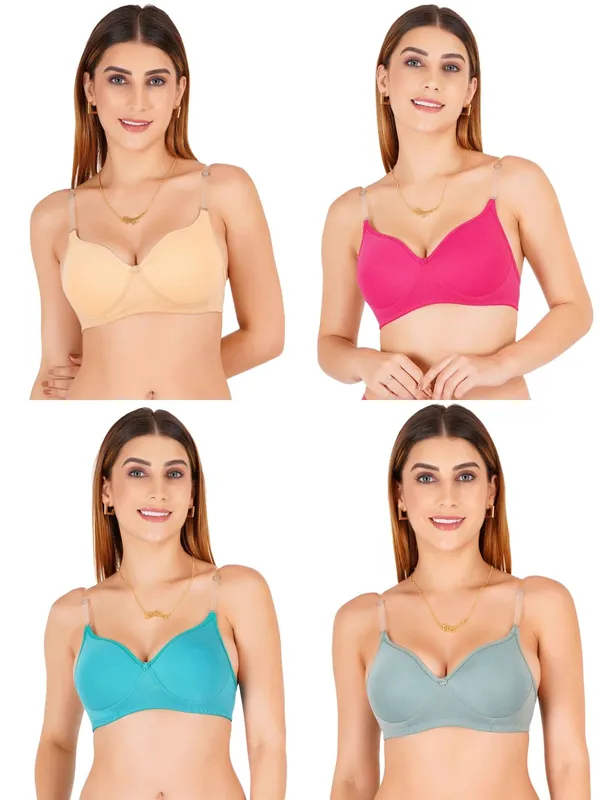 Cotton_Padded_Moulded_Cup_Embellished_Everyday_Bra_For_Women_Pack_Of_4