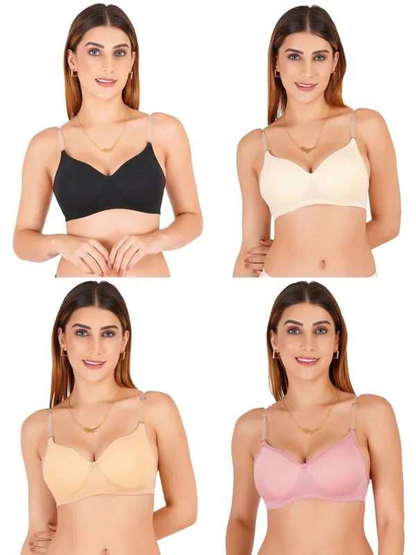 Multicolour_Cotton_Padded_Wireless_Bra_For_Women_Pack_Of_4