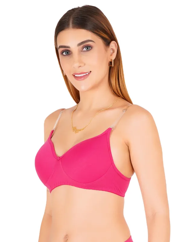 Pink_Cotton_Padded_Full_Coverage_Bra_For_Women