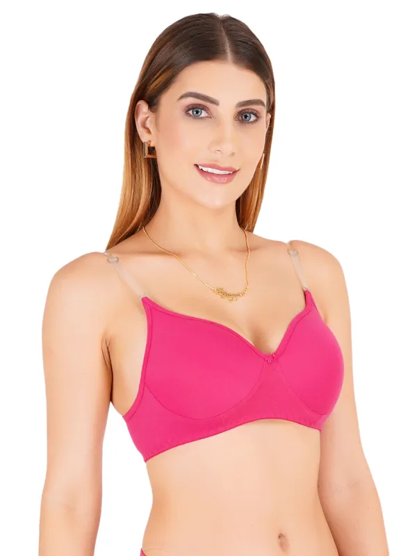 Pink_And_Teal_Tulzott_Cotton_Padded_Everyday_Bra_For_Women_Pack_Of_2