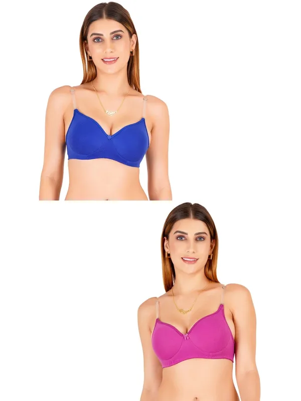 Tulzott_Women_Everyday_Padded_Bra_With_Transparent_With_Bra_Color_Strap_Pack_2